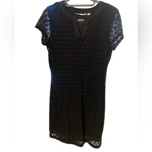 LIsaac Mizrahi Live black lace dress